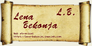 Lena Bekonja vizit kartica
